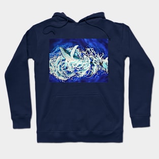 Humpback Whale Swimming Hoodie